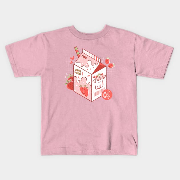 Strawberry Mooolk by Tobe Fonseca Kids T-Shirt by Tobe_Fonseca